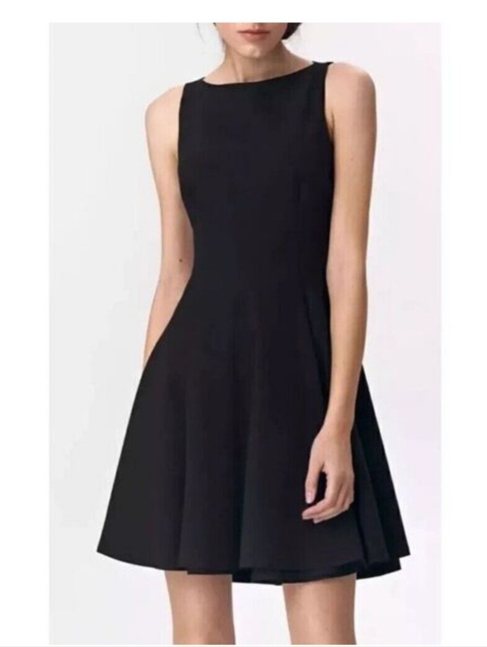 SPANXS XL Fit And Flare Classic Black Sleeveless A-Line Dress